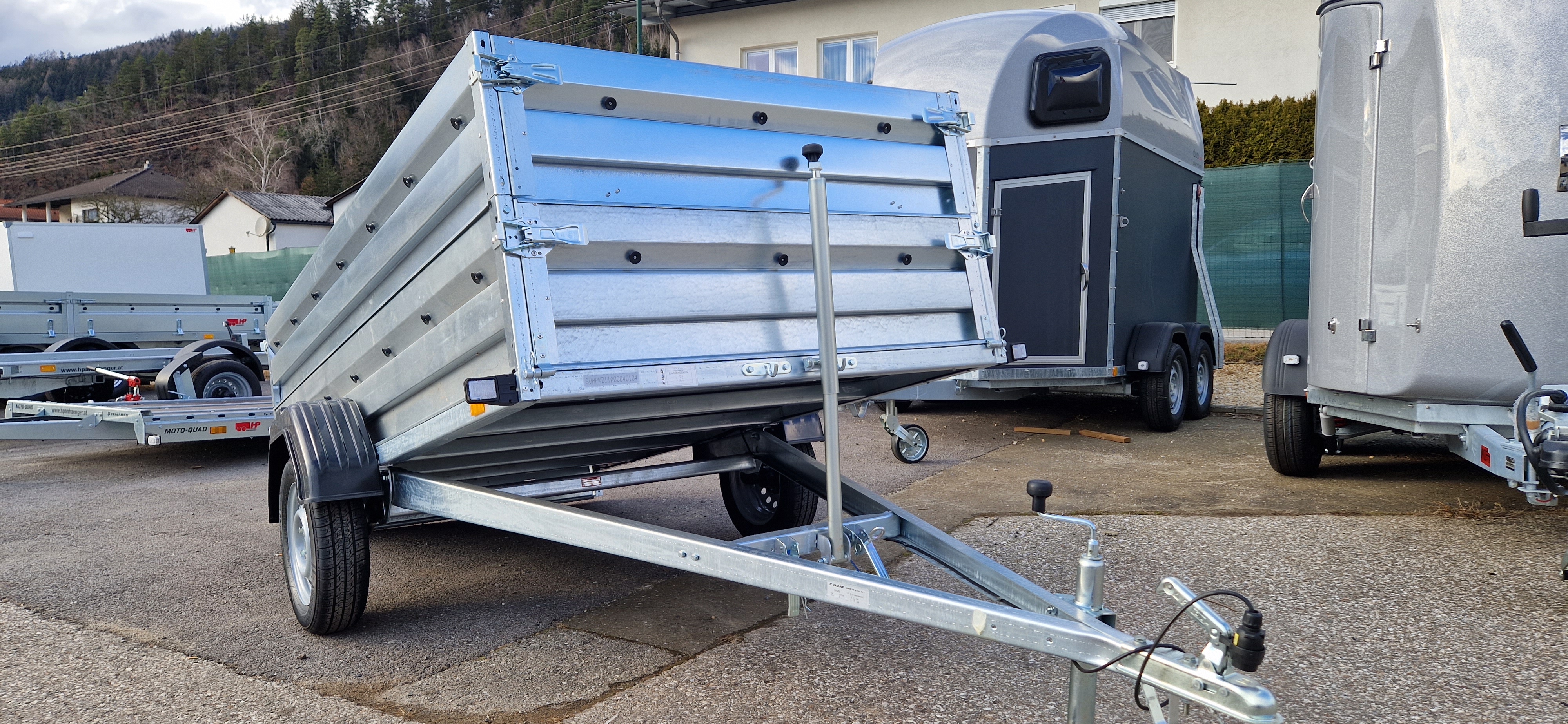 PKW-Anhänger, Autoanhänger HP 2713 UK, 2650 x 1330 x 350 mm, 750 kg ungebremst
